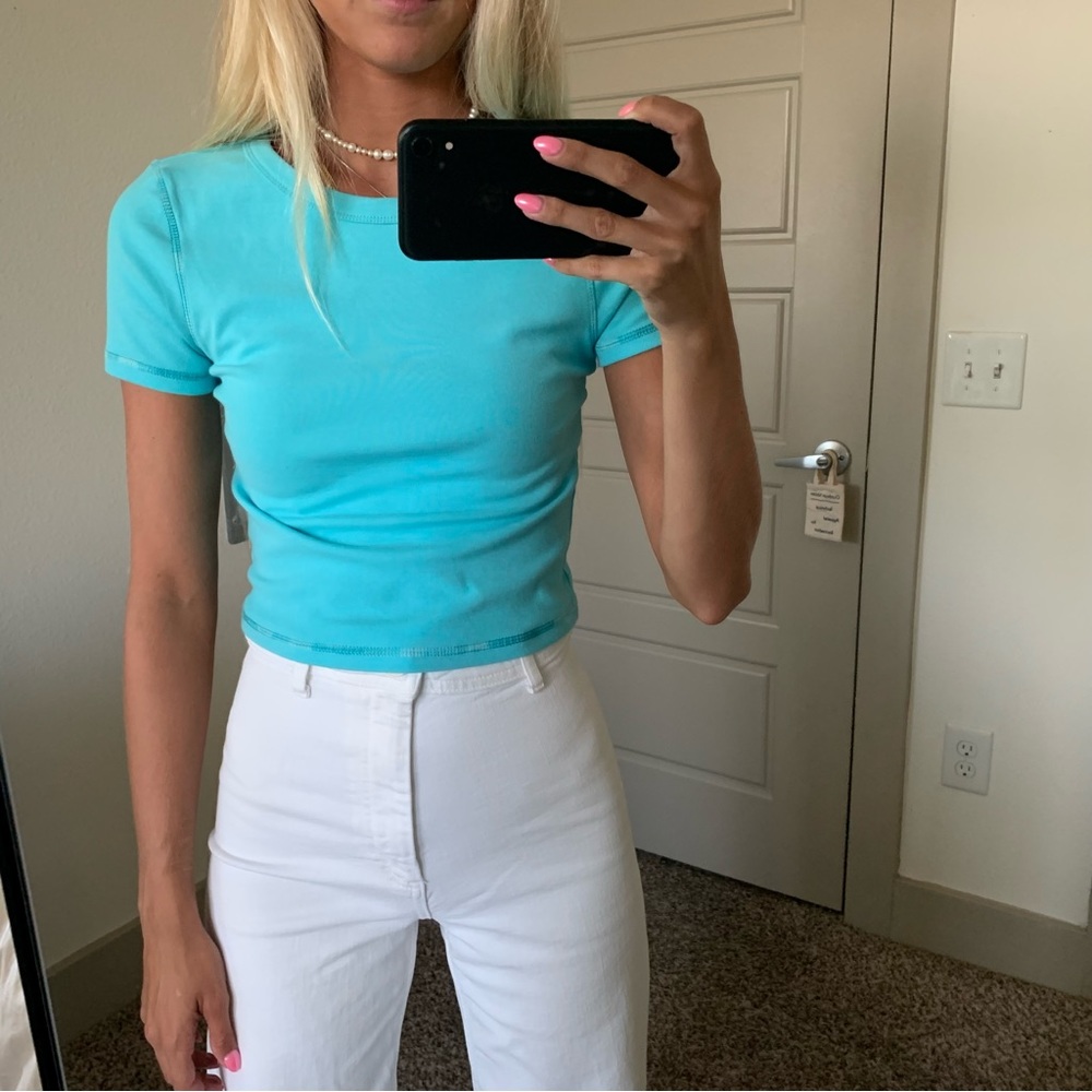 Blue Stretchy Baby Tee